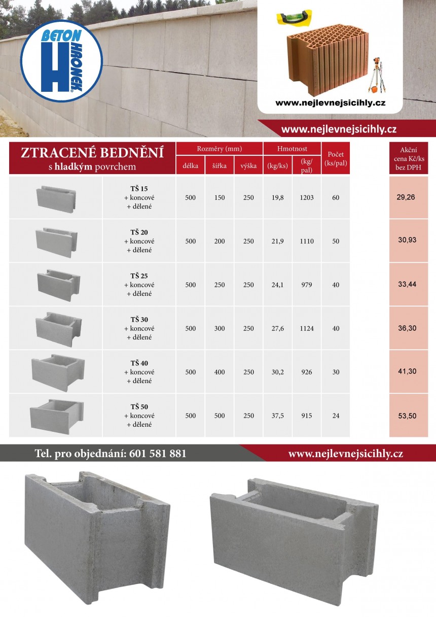 Akce šalovací tvárnice Hronek 2020